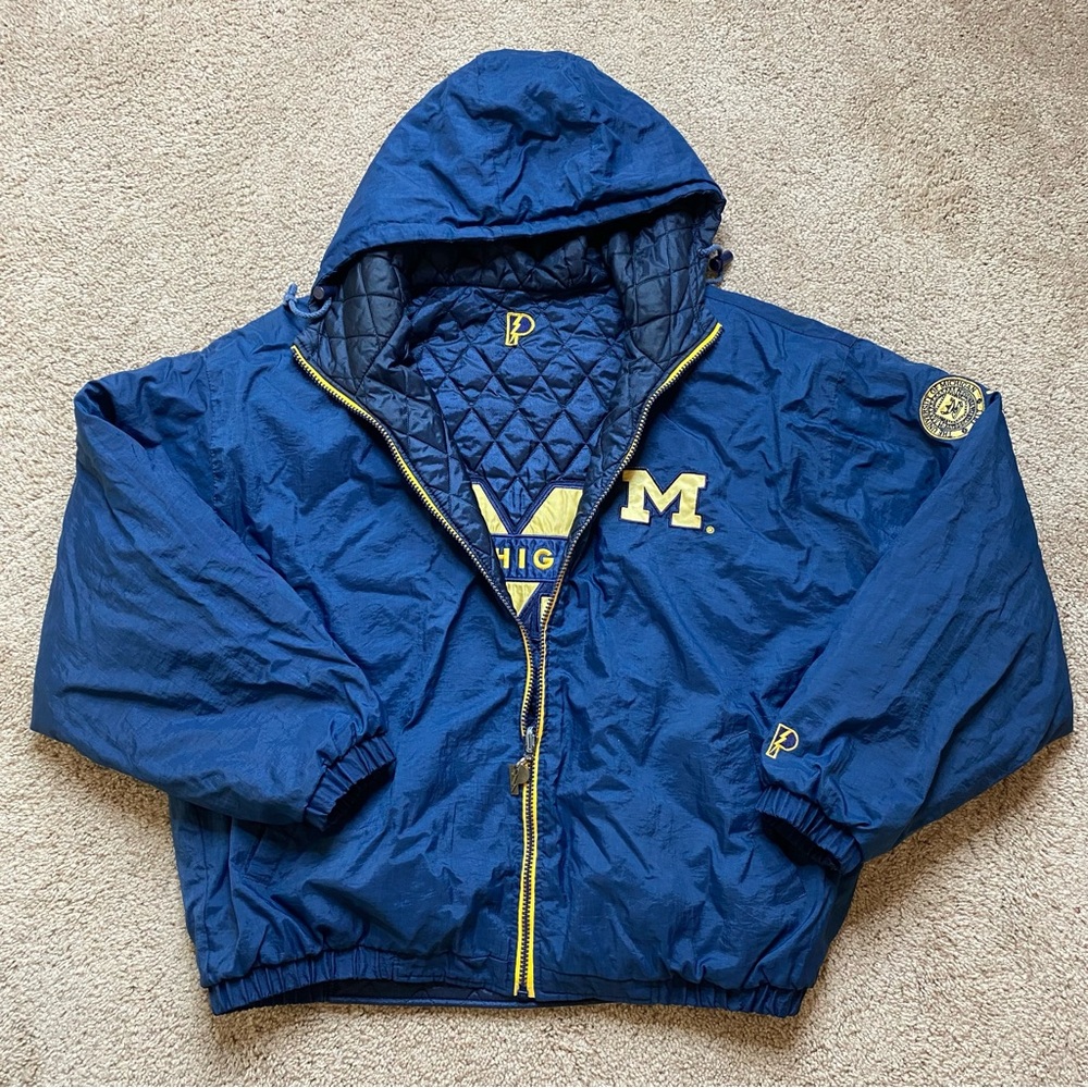 Vintage University Michigan Wolverines REVERSIBLE Full Zip Jacket